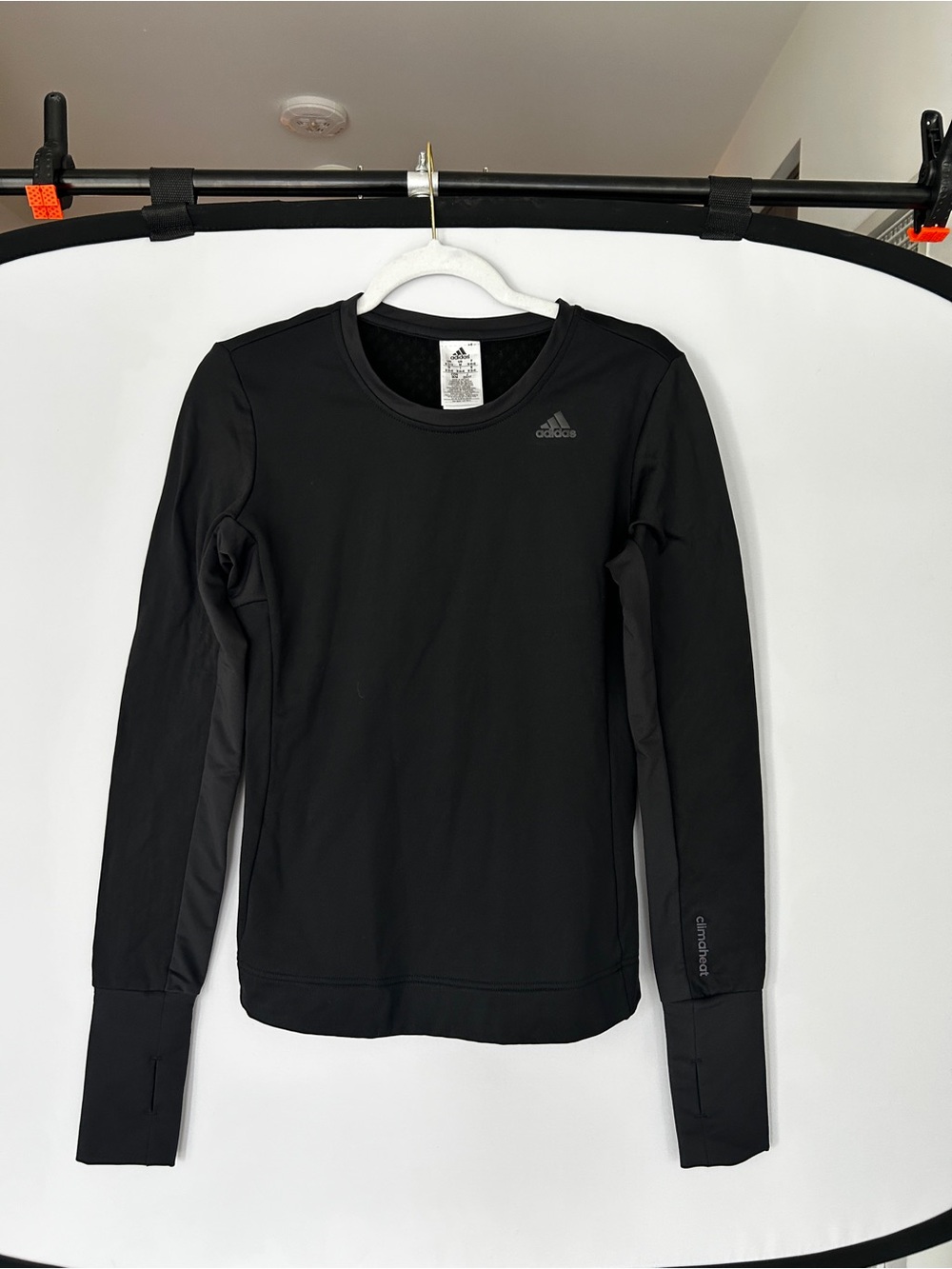 adidas Black Long-Sleeve Performance Top